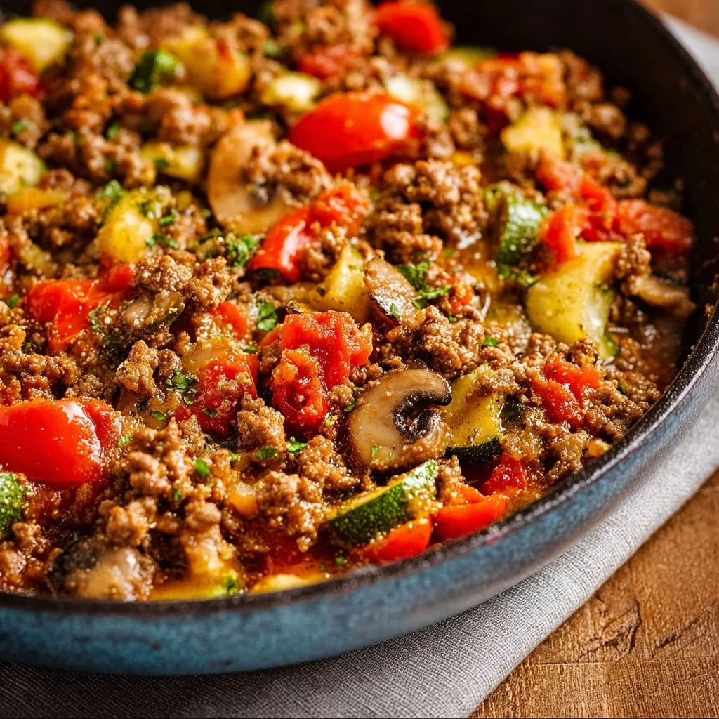Low Carb Hackfleisch-Gemüse-Pfanne