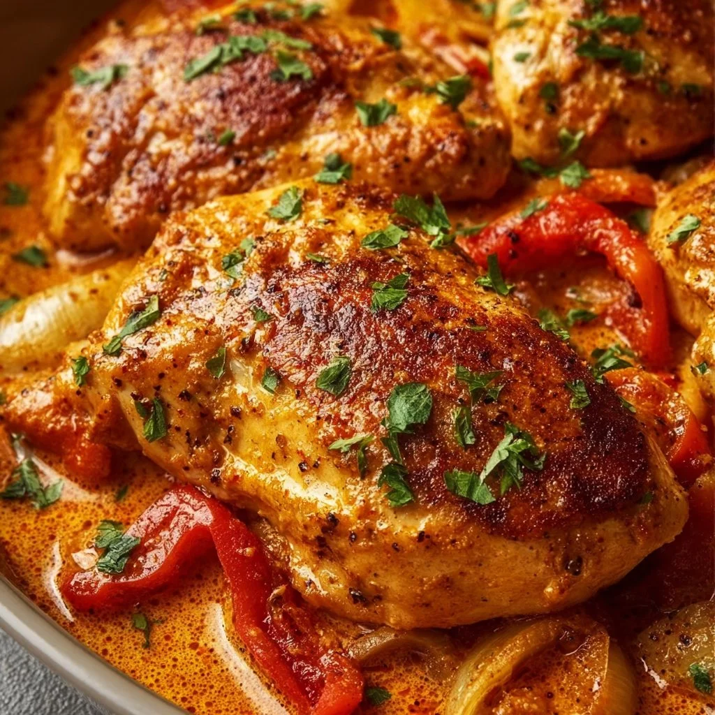 Paprika-Hähnchen-Pfanne