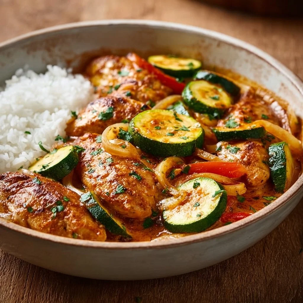 Paprika-Zucchini-Hähnchen