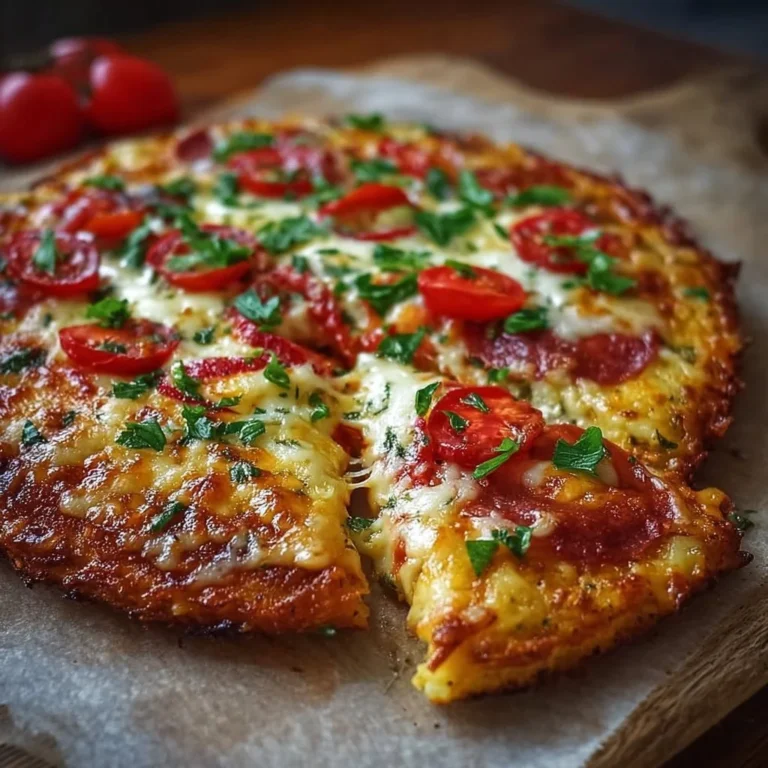 Schnelle Low Carb Schüttelpizza mit frischen Zutaten auf einem Teller