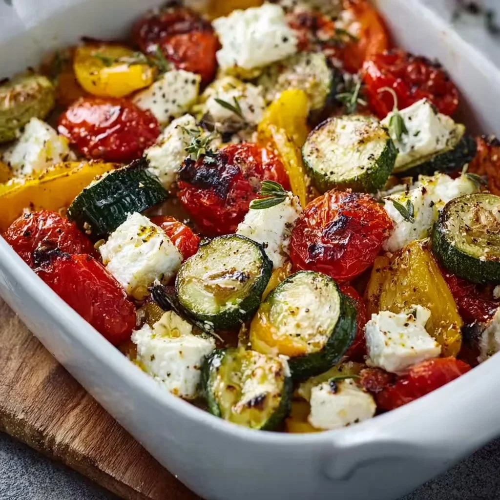 Schnelles Feta-Ofengemüse