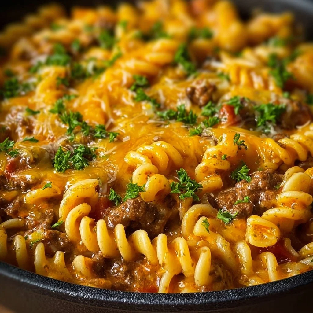 Unglaublich cremige Cheeseburger-Pasta