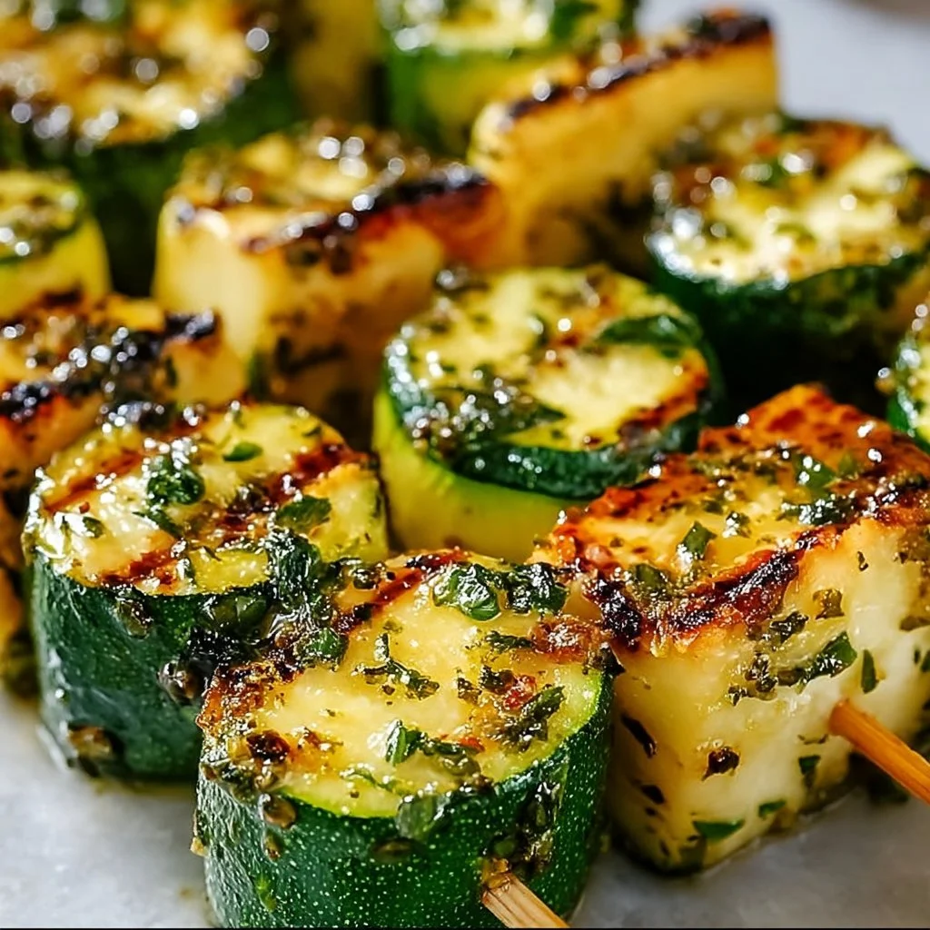 Unwiderstehliche Knoblauchbutter-Zucchini-Spieße