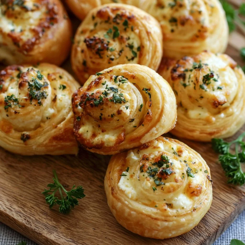 Blätterteig-Feta-Schnecken