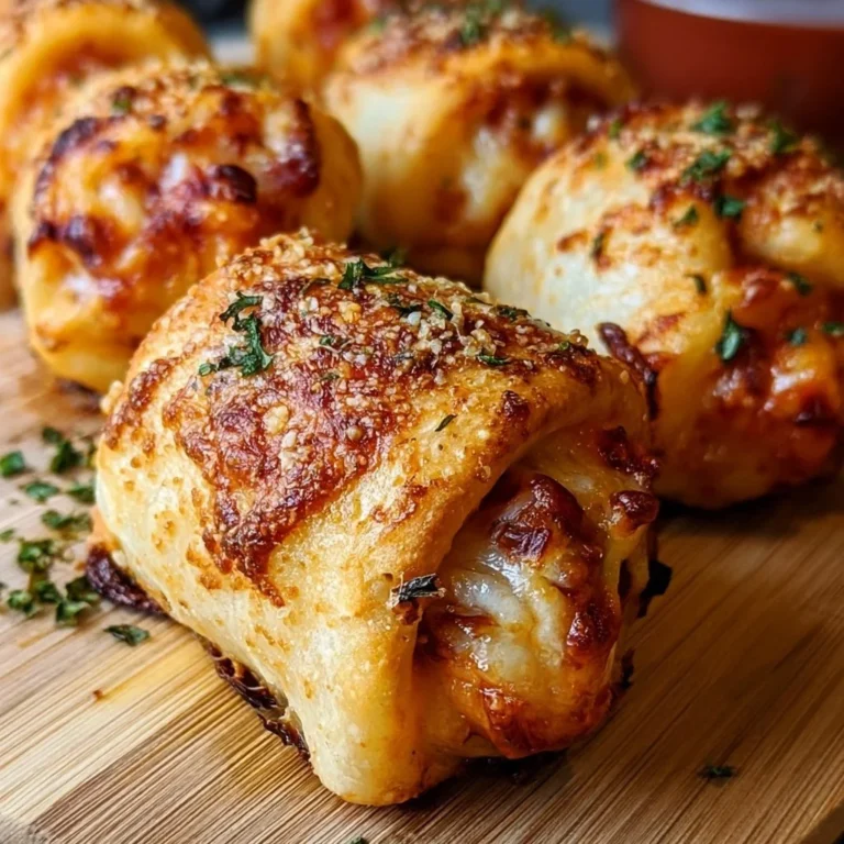 Crispy Air Fryer Pizza Rolls auf einem Teller serviert