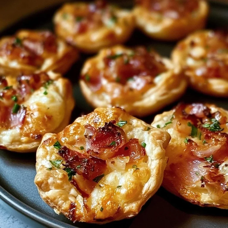 Crispy Mini Tarte Flambée Bites perfekt für Partys