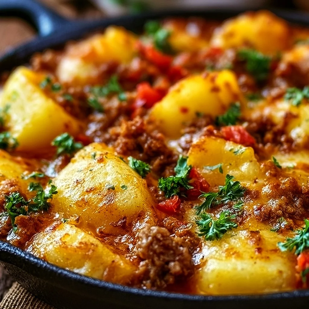 Delicious Potato Pan with Minced Meat