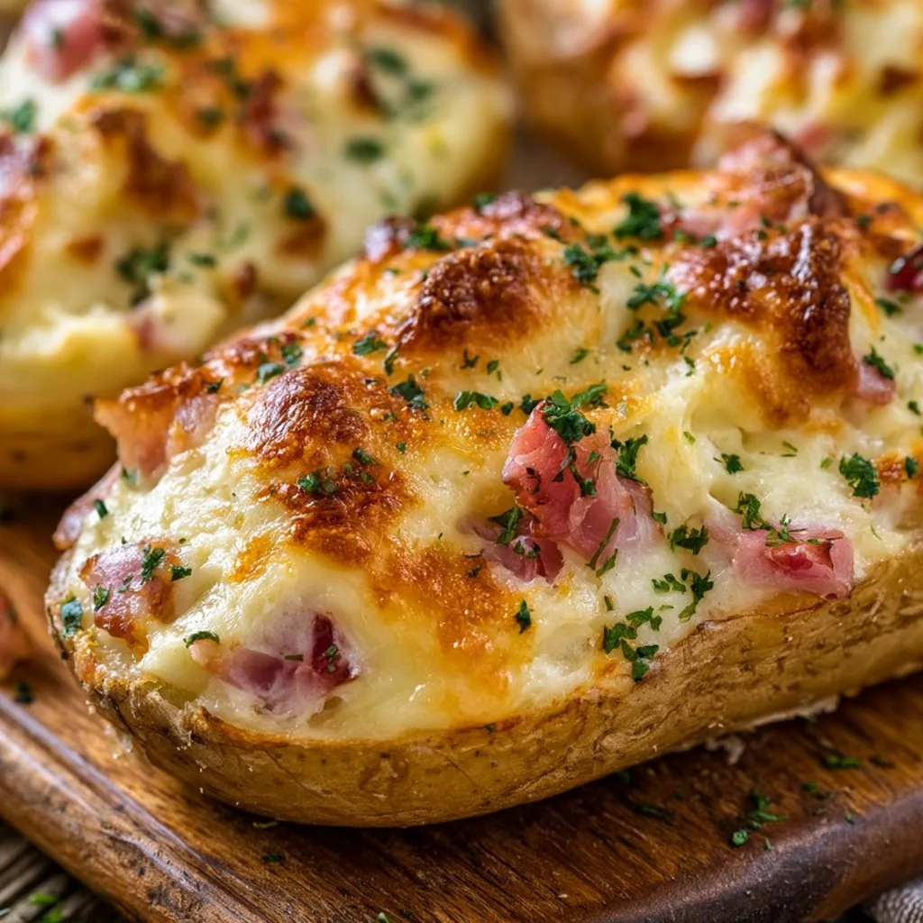 Gefüllte Kartoffeln nach Flammkuchen-Art