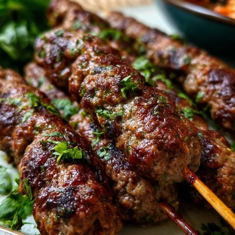 Saftige Kafta Kebabs auf dem Grill, ideal für BBQ und Ofen, authentisches Rezept.