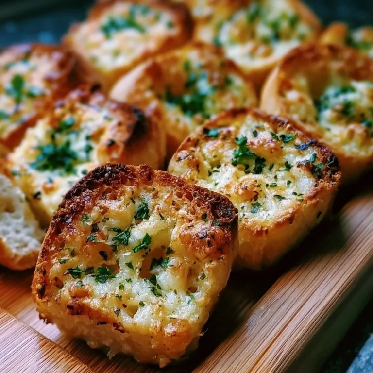 Käsige Knoblauchbrot Häppchen für köstliche Aperitifs