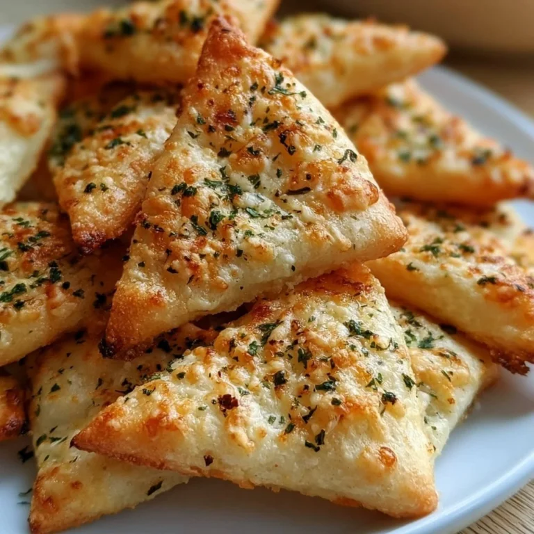 Knoblauch Ecken frisch gebacken, knusprige Snacks für jeden Anlass