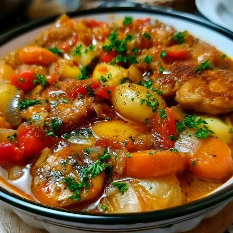 Köstlicher Schnitzeltopf mit knusprigen Schnitzeln und frischem Gemüse