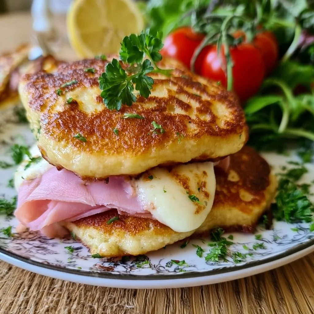 Low Carb Schinken-Mozzarella-Pfannkuchen