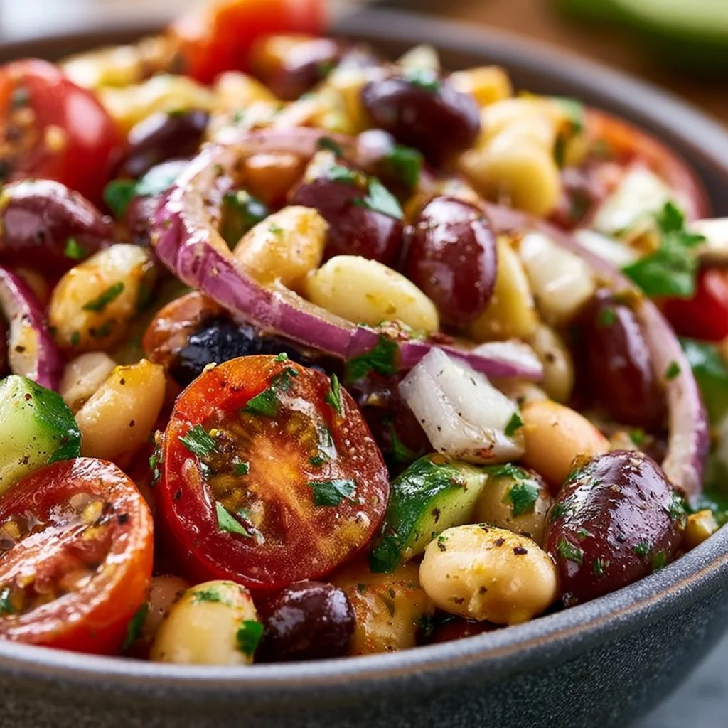Mediterraner Bohnensalat
