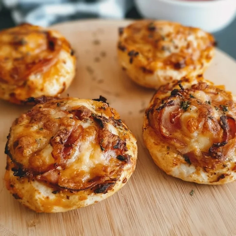Leckere Pizzabrötchen aus frischem Teig und würziger Füllung