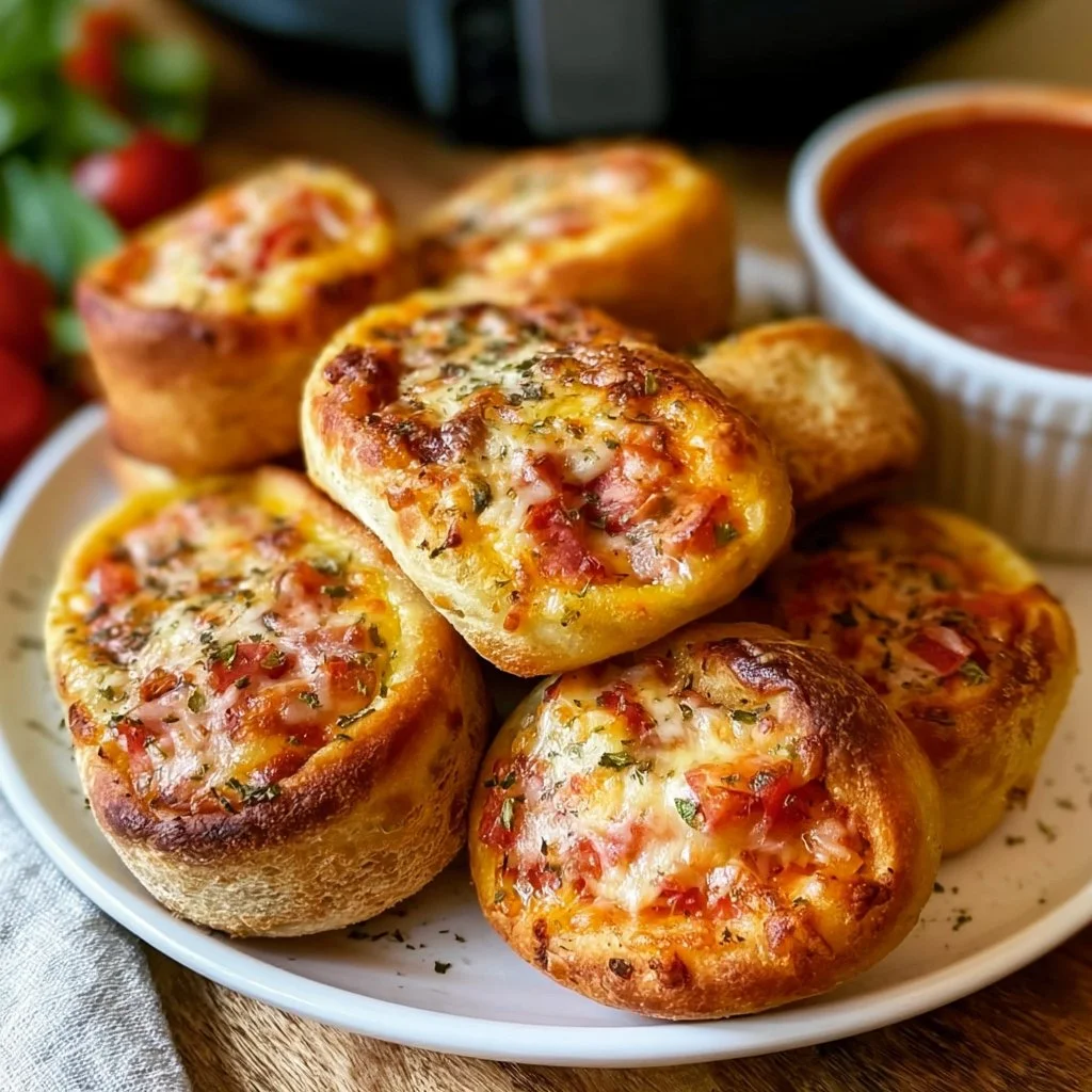 Pizzabrötchen aus dem Airfryer – schnell & knusprig