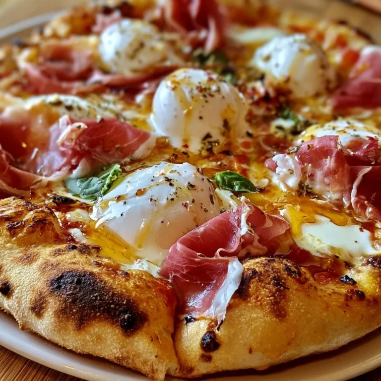 Prosciutto und Honig Burrata Pizza mit frischen Zutaten