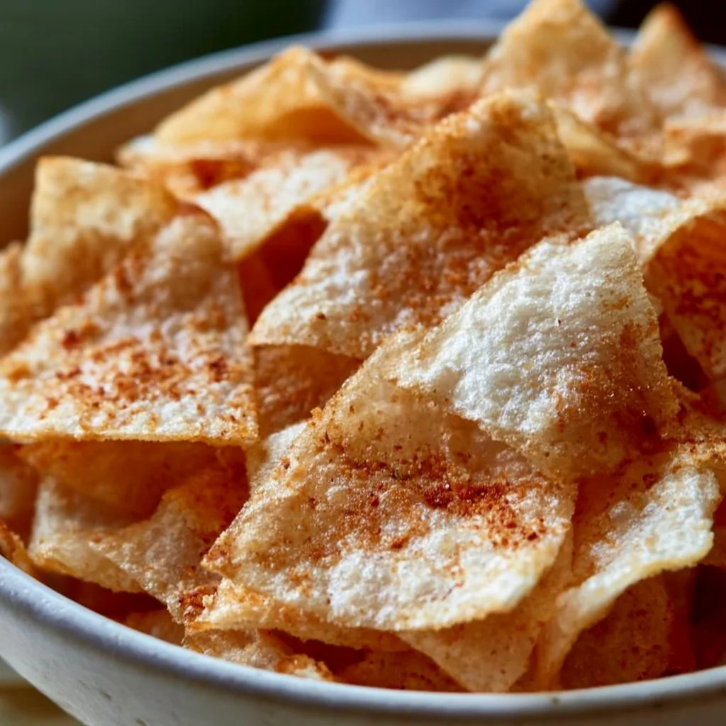 Reispapier Chips aus dem Airfryer
