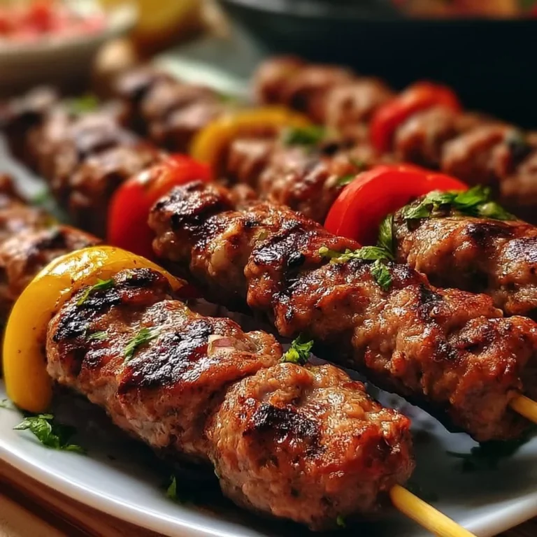 Türkische Hackfleisch-Spieße auf dem Grill, saftig und lecker zubereitet.