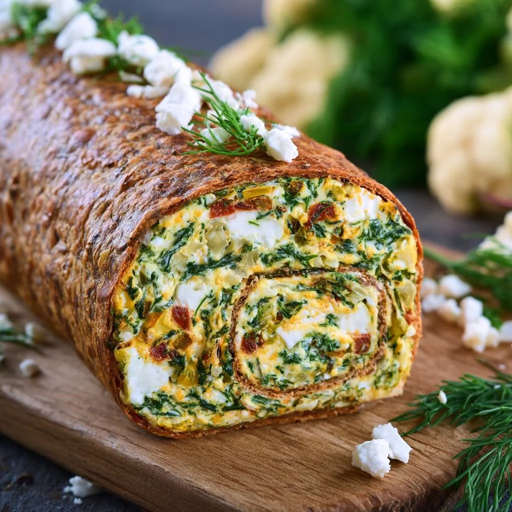 Vegetarische Gemüserolle mit Frischkäse & Feta