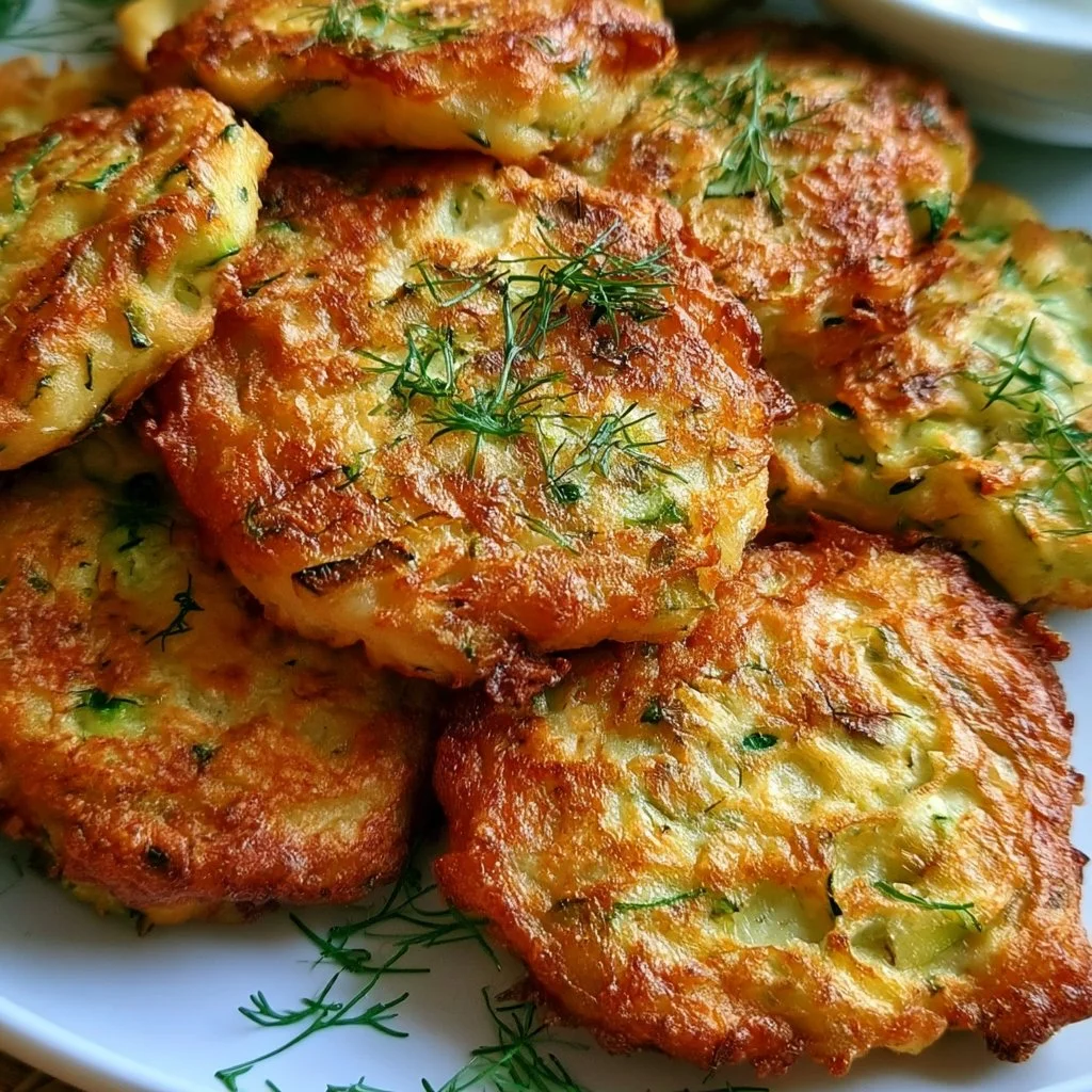Zucchini-Puffer aus Heißluftfritteuse mit hohem Proteingehalt