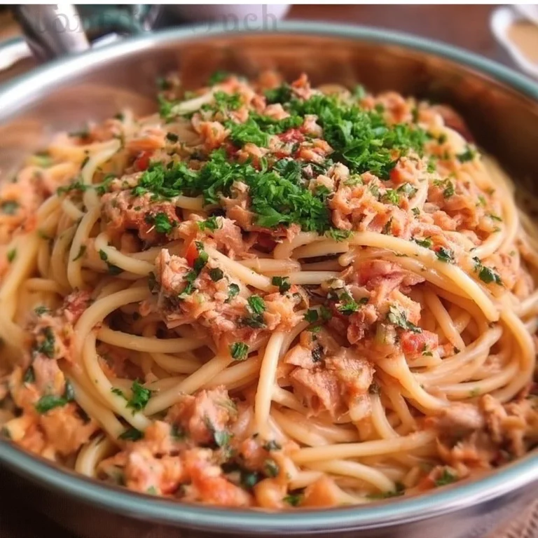 15 Minuten Thunfisch Spaghetti Rezept mit frischen Zutaten