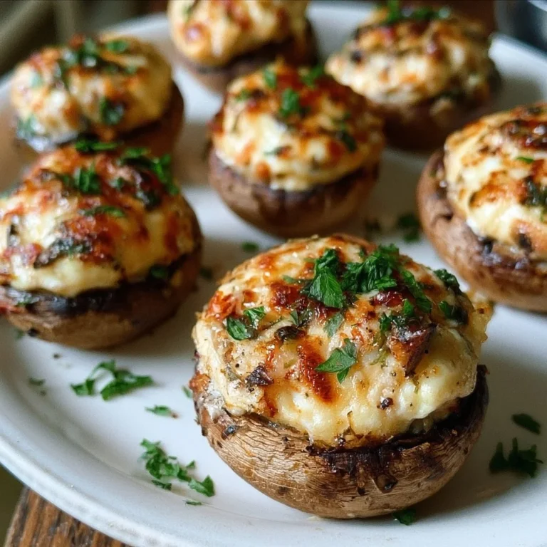 Gegrillte gefüllte Champignons auf dem Grill serviert