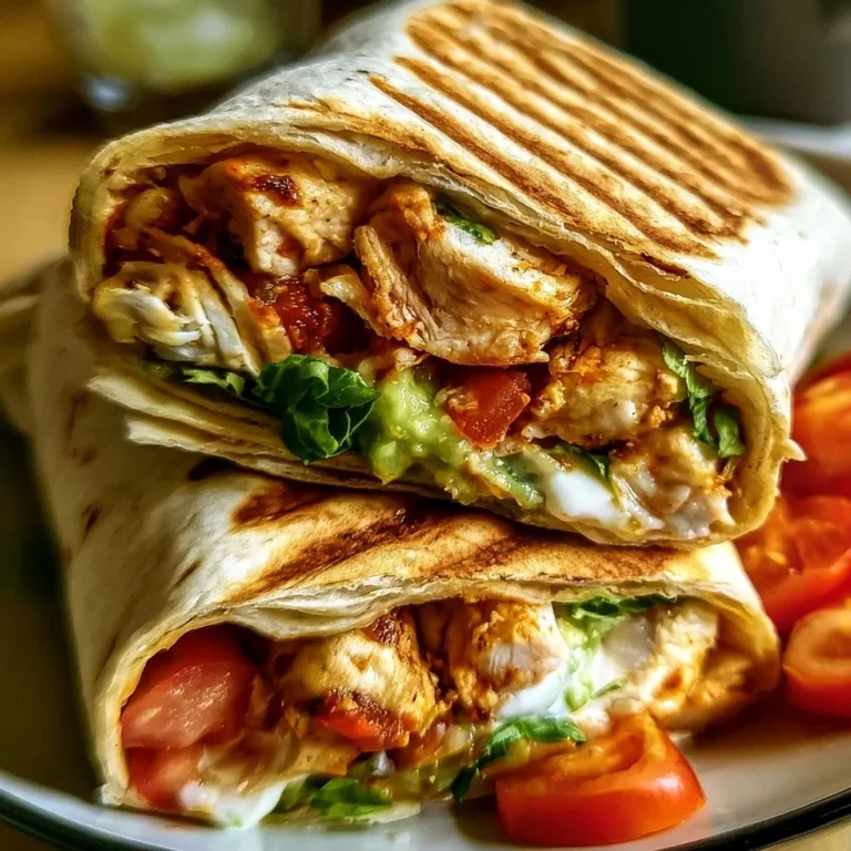 Gesunde Hähnchen-Crunch-Wraps auf einem Teller serviert
