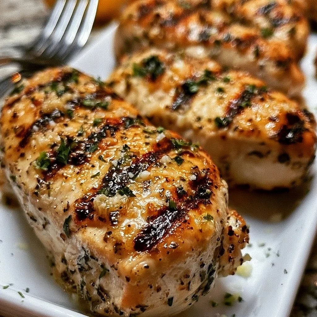 Gegrilltes Knoblauch-Parmesan-Huhn mit köstlicher Marinade