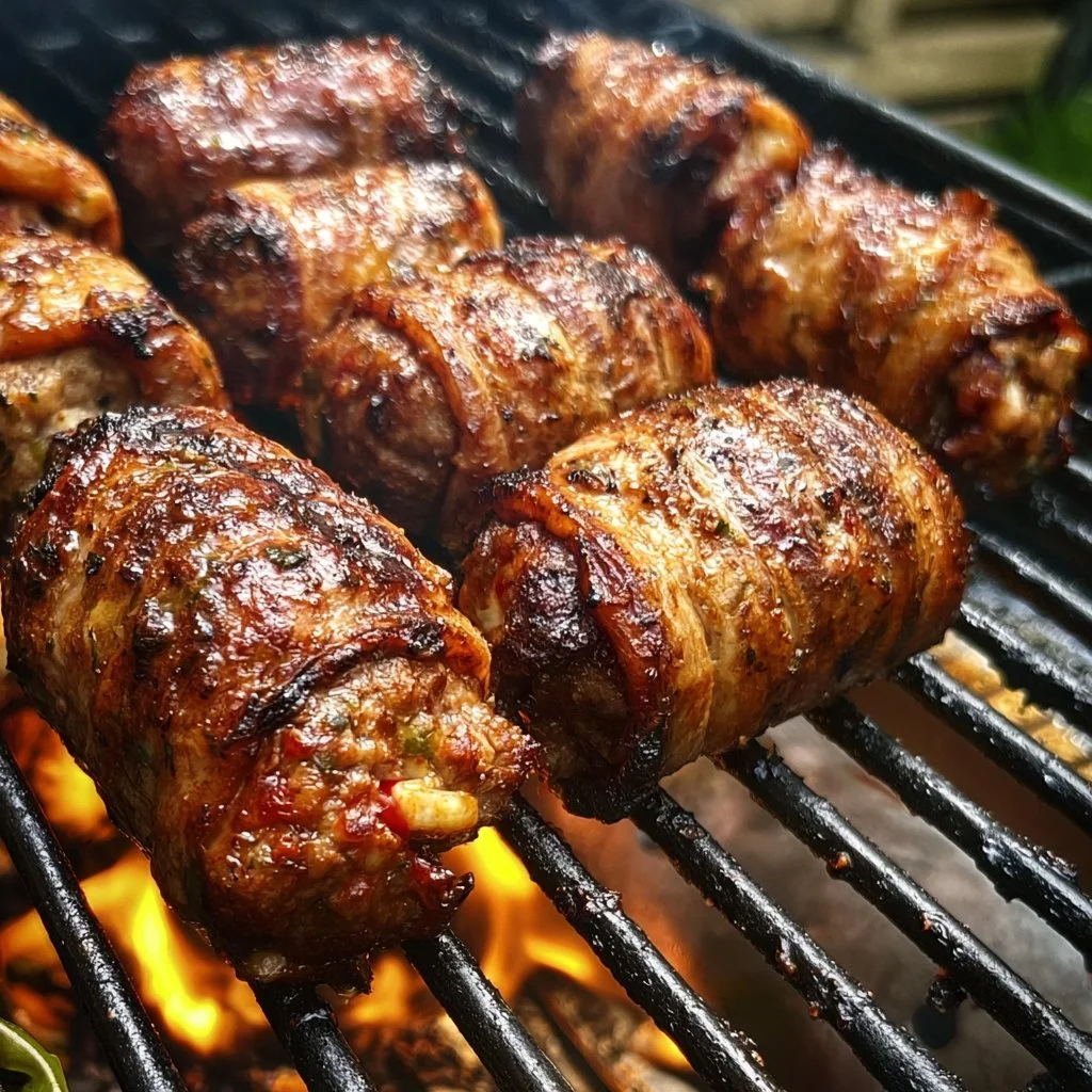 Mexikanische Ground Meat Rolls vom Grill, perfekt gewürzt und saftig.