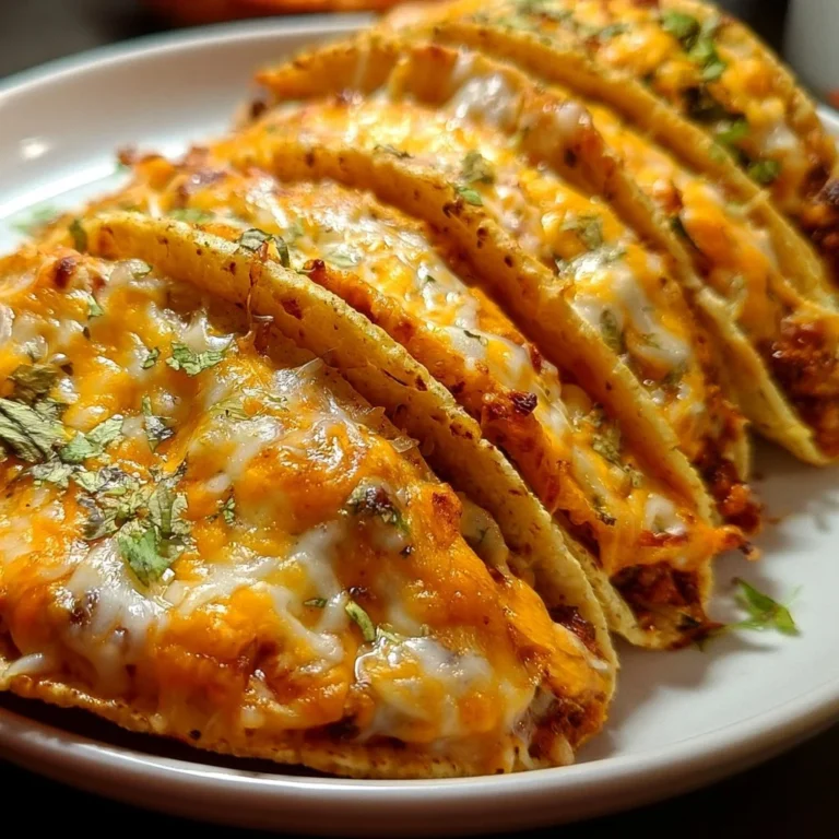 Ofen gebackene Käse-Tacos auf einem Teller angerichtet