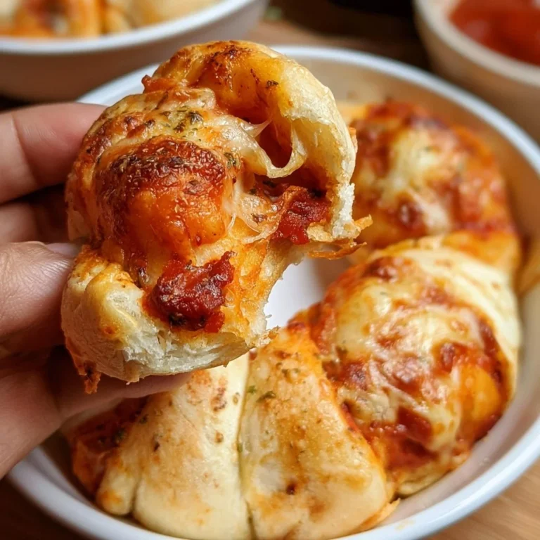 Leckere Pizza-Bomben mit verschiedenen Füllungen auf einem Teller