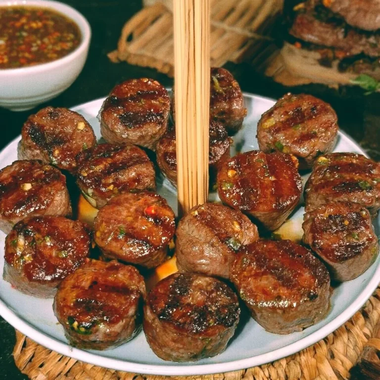 Rinderrouladen vom Grill mit frischen Kräutern auf dem Grillrost