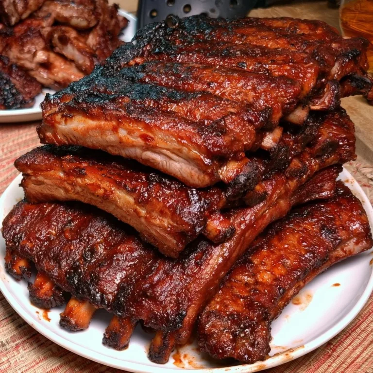Spareribs mit würziger Marinade auf dem Grill, appetitlich und verführerisch.